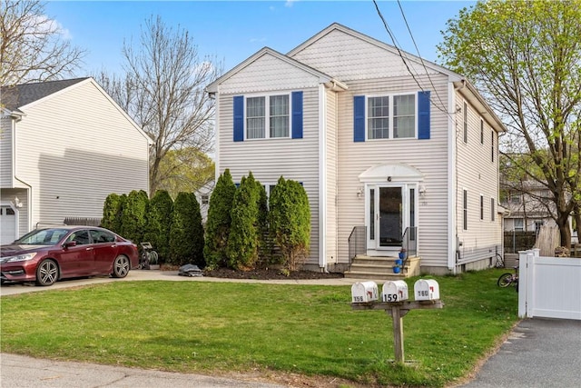 traditional-style home featuring entry steps