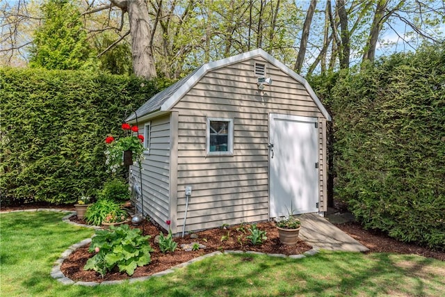 view of shed