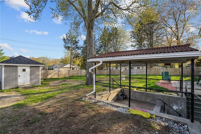 37 Pinewood Dr, North Providence, RI 02904 - view of yard with a storage shed, an outbuilding, and fence