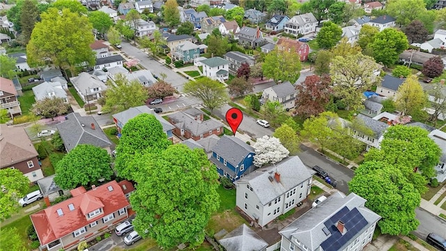 aerial view of residential area