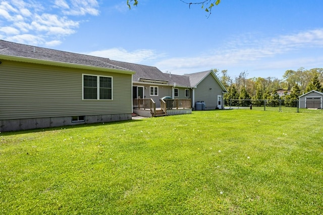 1740 Bulgarmarsh Rd, Tiverton, RI 02878 - view of yard with a deck