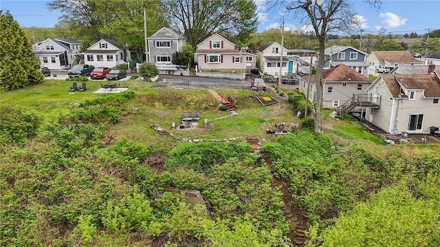 aerial view of residential area