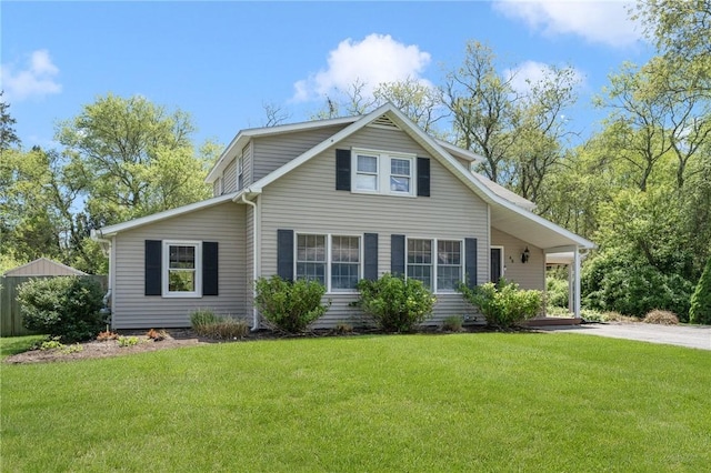 view of property exterior featuring a yard