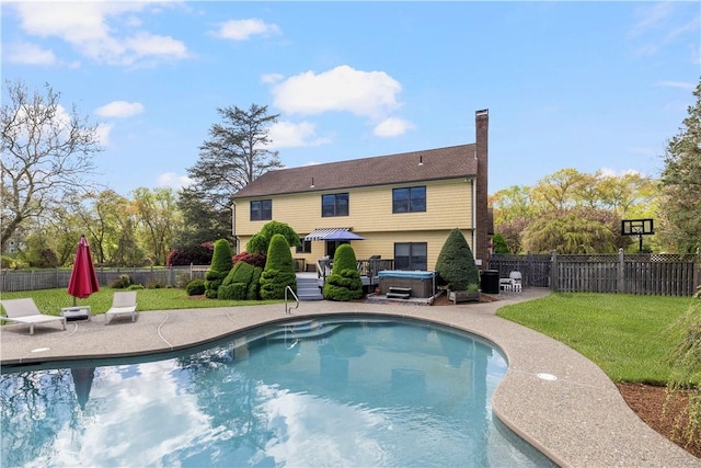 831 N Quidnessett Rd, North Kingstown, RI 02852 - view of pool with a hot tub and a patio