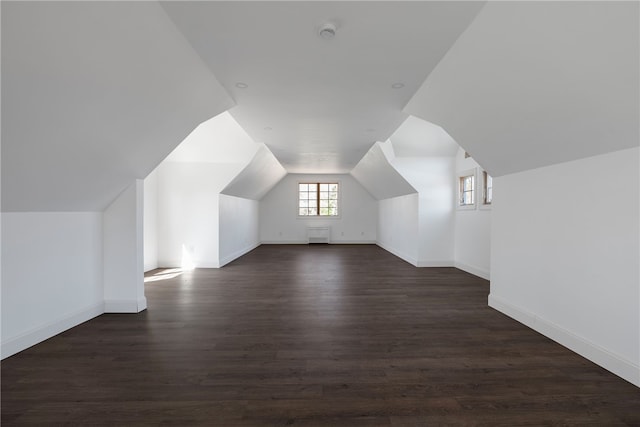 38 Miss Fry Dr, East Greenwich, RI 02818 - bonus room with lofted ceiling, dark wood-style floors, and baseboards
