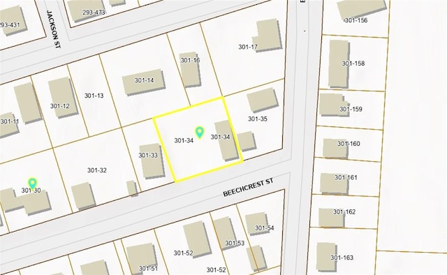 map showing property parcels