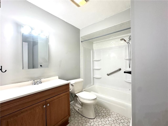 300 Smithfield Rd Unit B3-18, North Providence, RI 02904 - full bath with toilet, vanity, shower / washtub combination, and tile patterned floors