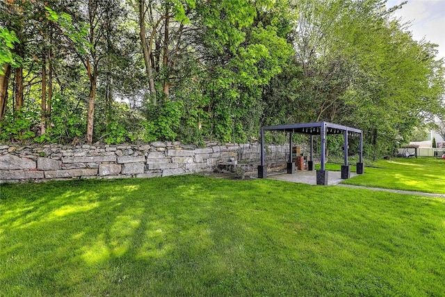 14 Manchester St, Bristol, RI 02809 - view of grassy yard featuring a gazebo and a patio