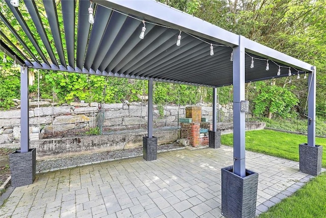 14 Manchester St, Bristol, RI 02809 - view of patio featuring a pergola