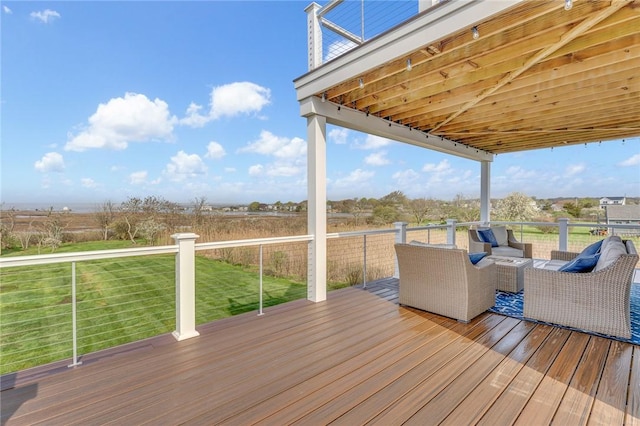 32 Breach Dr, Westerly, RI 02891 - wooden terrace with a lawn