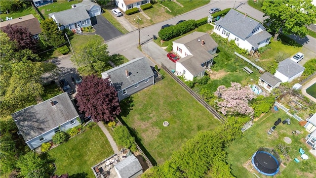 aerial view of residential area