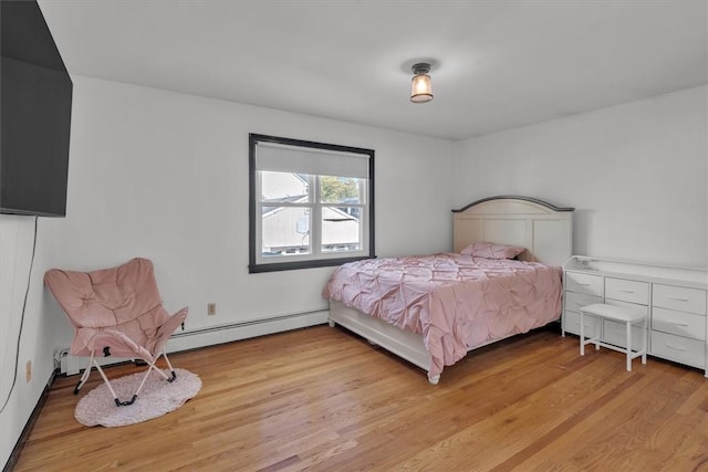 bedroom featuring light wood-type flooring
