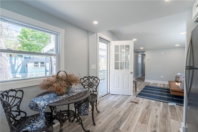 67 Linda Dr, Coventry, RI 02816 - dining room featuring light wood-style flooring and recessed lighting