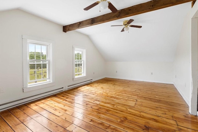 366 Pascoag Main St, Burrillville, RI 02859 - bonus room featuring baseboard heating, hardwood / wood-style floors, and a ceiling fan