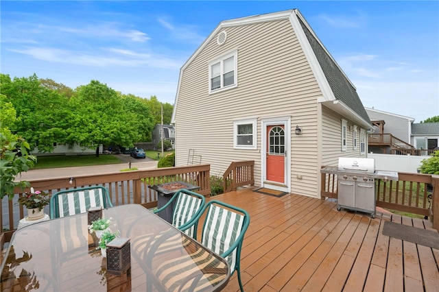 30 Saundra Dr, Westerly, RI 02891 - wooden terrace featuring outdoor dining area and grilling area