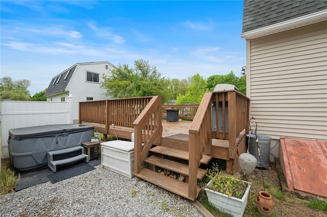 30 Saundra Dr, Westerly, RI 02891 - wooden deck featuring a hot tub