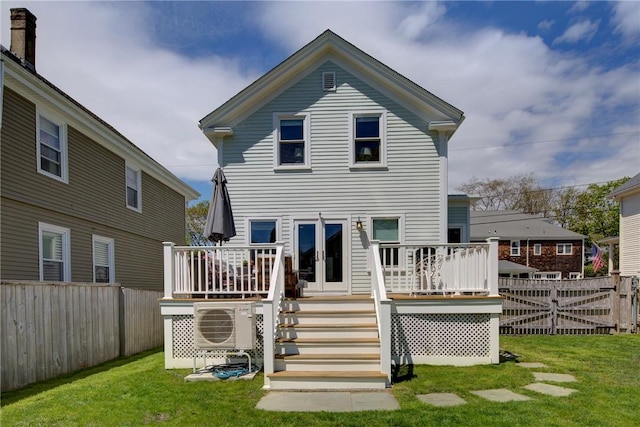 29 Webster St, Newport, RI 02840 - rear view of house with a deck and a cooling unit
