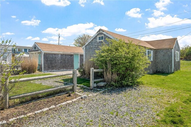 1 Offshore Rd, Narragansett, RI 02882 - view of front of home with an outdoor structure