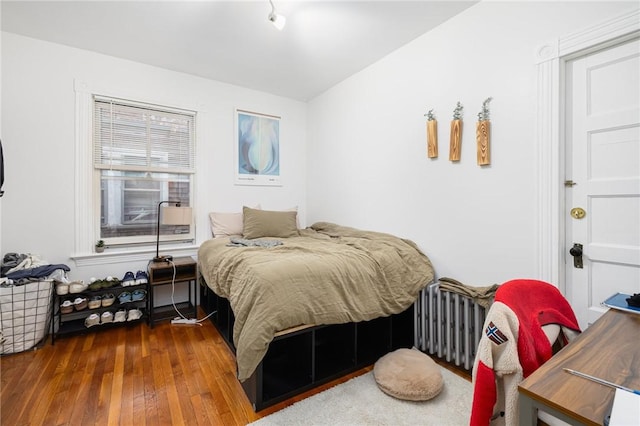 bedroom featuring wood-type flooring