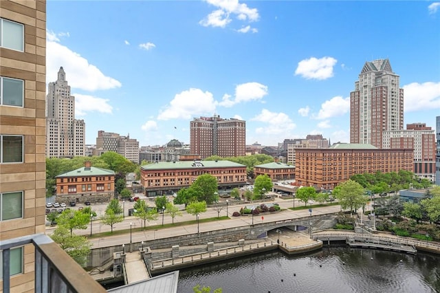 view of city featuring a large body of water