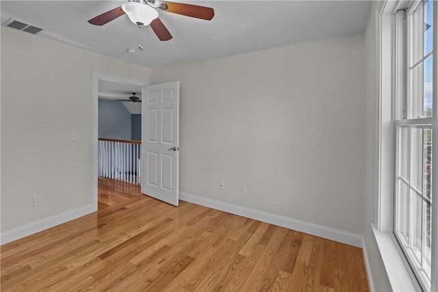 115 Read St, Attleboro, MA 02703 - empty room with a ceiling fan, baseboards, and light wood-type flooring