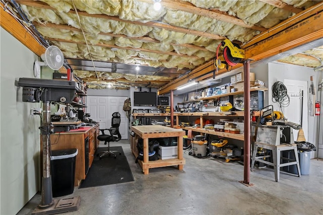 115 Read St, Attleboro, MA 02703 - unfinished below grade area featuring a workshop area