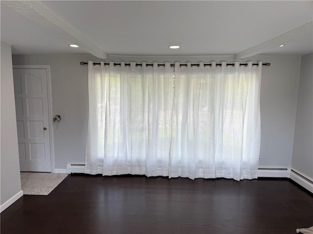 446 Angell Rd, North Providence, RI 02904 - empty room with recessed lighting, baseboard heating, baseboards, and healthy amount of natural light