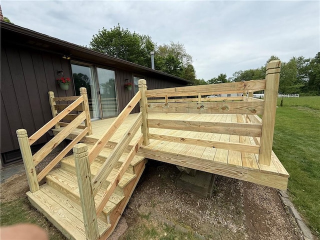 446 Angell Rd, North Providence, RI 02904 - wooden deck with a lawn