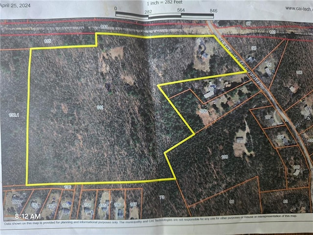 387 Camp Westwood Rd, Coventry, RI 02827 - aerial view of property's location featuring property boundaries highlighted