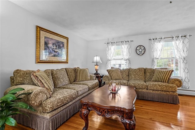 14 Ginger Trl, Coventry, RI 02816 - living room featuring wood finished floors and a baseboard radiator