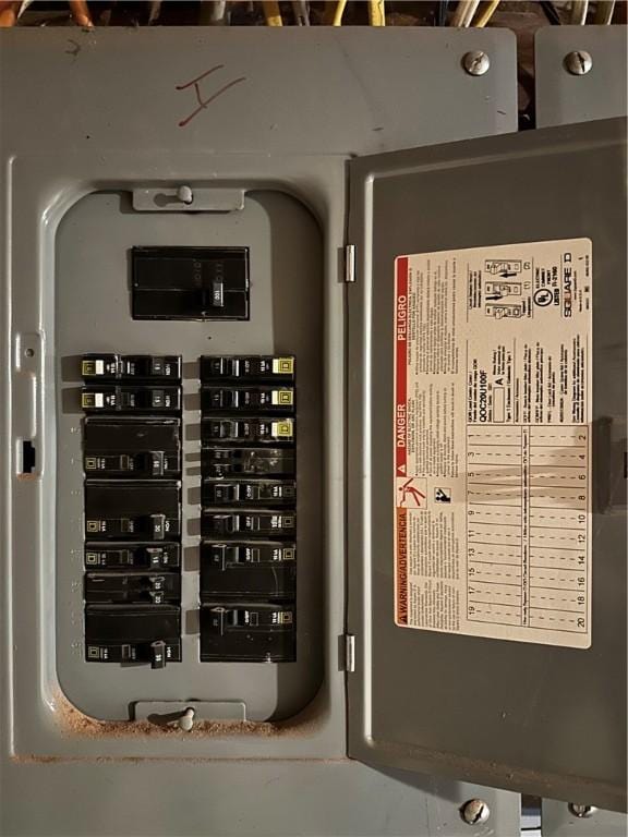utility room with electric panel