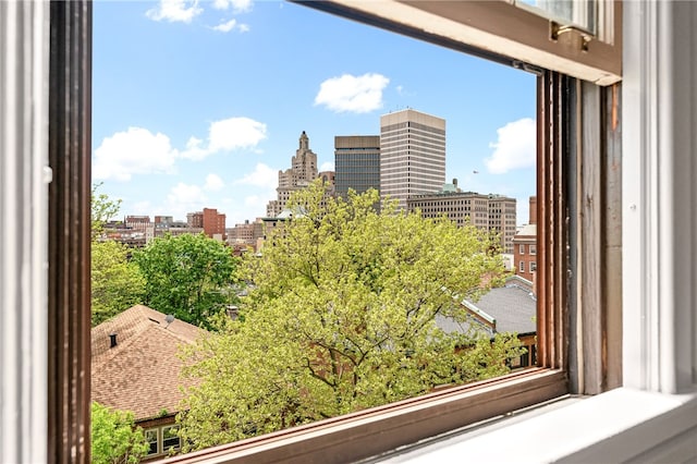 balcony featuring a city view