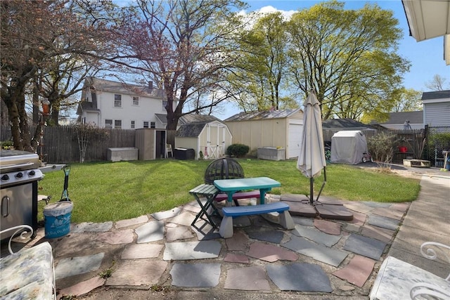 178 Gould Ave, Warwick, RI 02888 - view of patio featuring a shed and an outbuilding