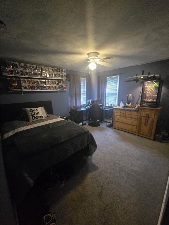 59 Columbus Ave, North Providence, RI 02911 - bedroom with carpet, ceiling fan, and a textured ceiling