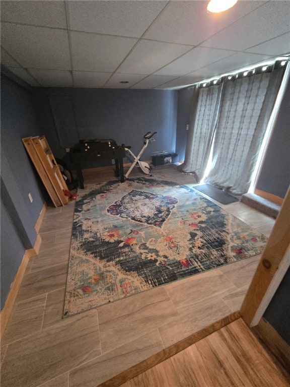 59 Columbus Ave, North Providence, RI 02911 - interior space with baseboards and a paneled ceiling