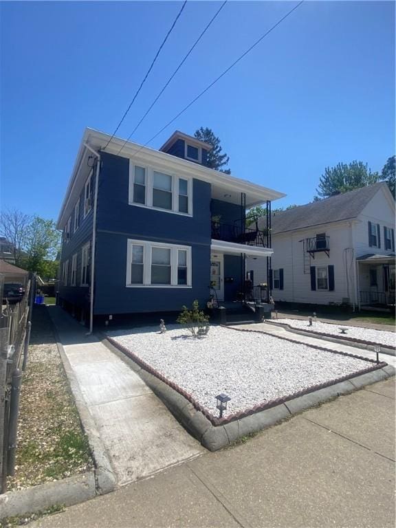 362 Webster Ave, Cranston, RI 02920 - view of front of property with covered porch and a balcony