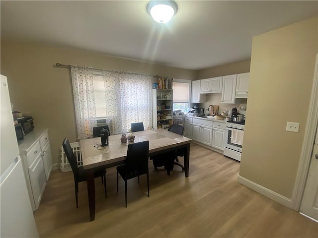 362 Webster Ave, Cranston, RI 02920 - dining space with light wood-style flooring and baseboards