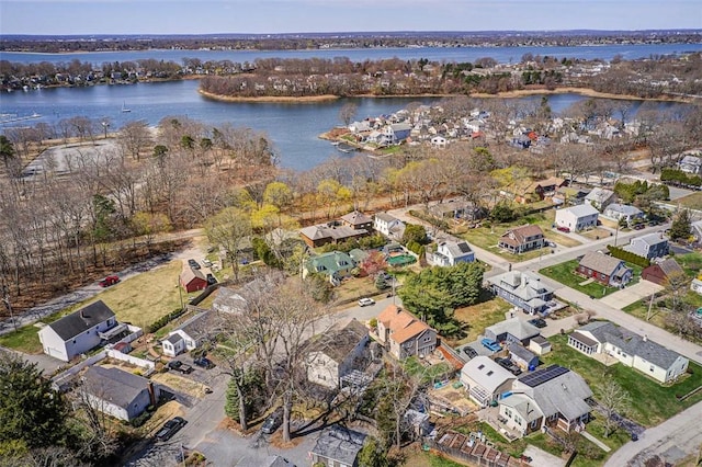 50 Harold St, East Providence, RI 02915 - aerial view of property's location with nearby suburban area and a nearby body of water