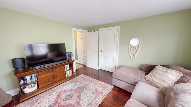 living room featuring wood finished floors