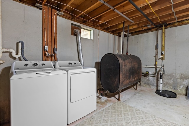 13 Parker Ave, Warren, RI 02885 - laundry room with heating fuel and washing machine and dryer