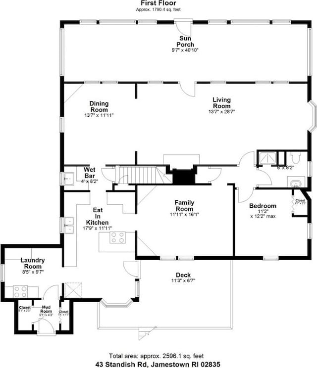 43 Standish Rd, Jamestown, RI 02835 - home floor plan