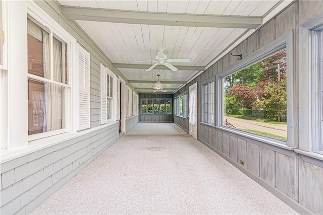 43 Standish Rd, Jamestown, RI 02835 - unfurnished sunroom with a ceiling fan