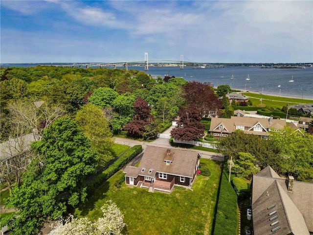 43 Standish Rd, Jamestown, RI 02835 - aerial view of a notable bridge and a large body of water