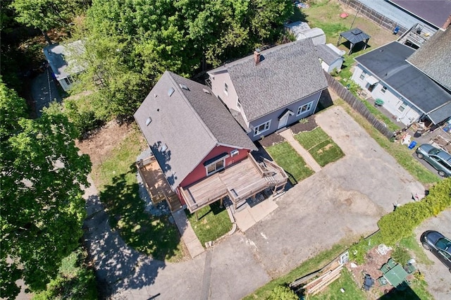 view from above of property