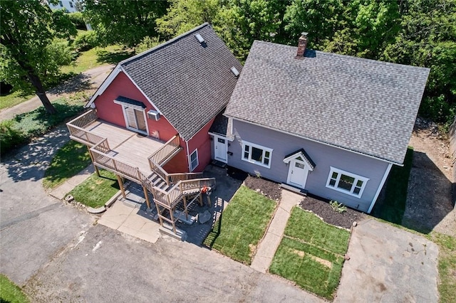 view from above of property