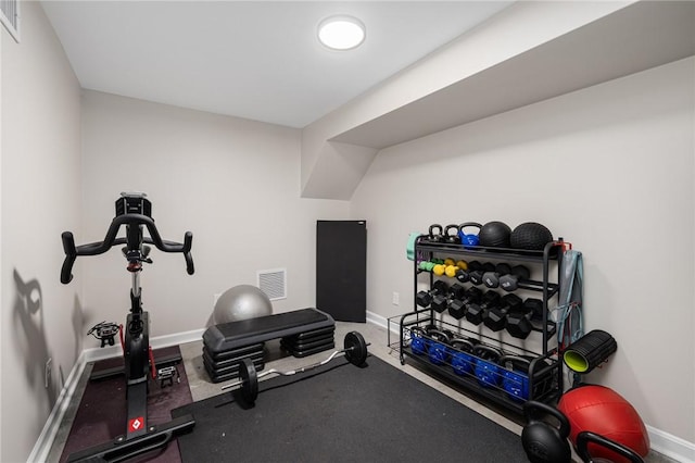 40 Charlotte Ave, North Kingstown, RI 02874 - workout room with baseboards and carpet