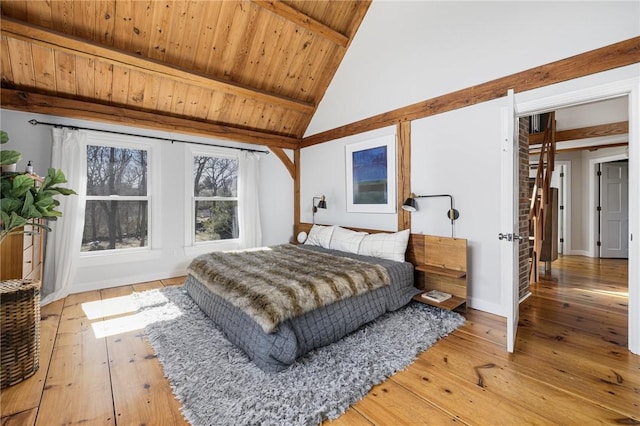40 Charlotte Ave, North Kingstown, RI 02874 - bedroom featuring light wood-style flooring, wooden ceiling, and baseboards
