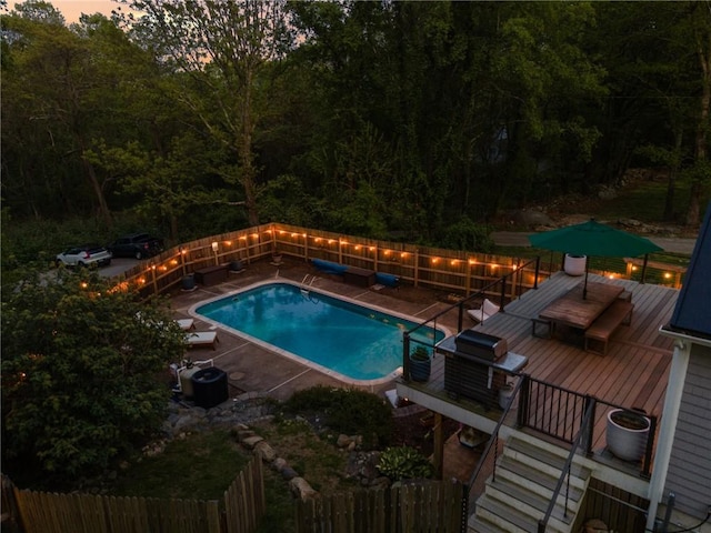40 Charlotte Ave, North Kingstown, RI 02874 - view of pool featuring a wooden deck and a forest view