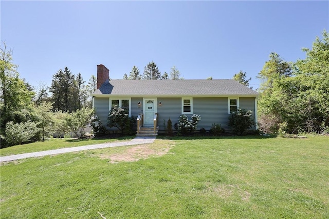 200 Shun Pike, Johnston, RI 02919 - view of front of house featuring a chimney and a front yard