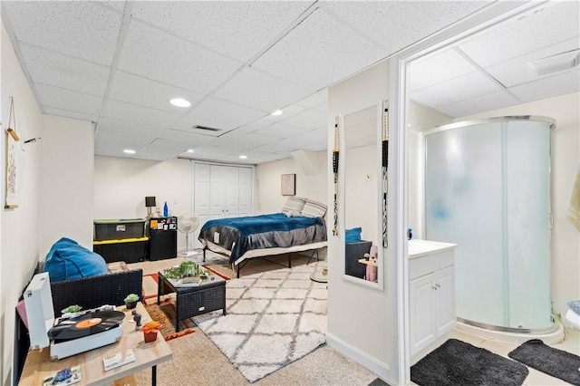151 Bend St S Unit 2, Pawtucket, RI 02860 - bedroom with a drop ceiling and a closet